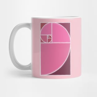 pink fibonacci spiral Mug